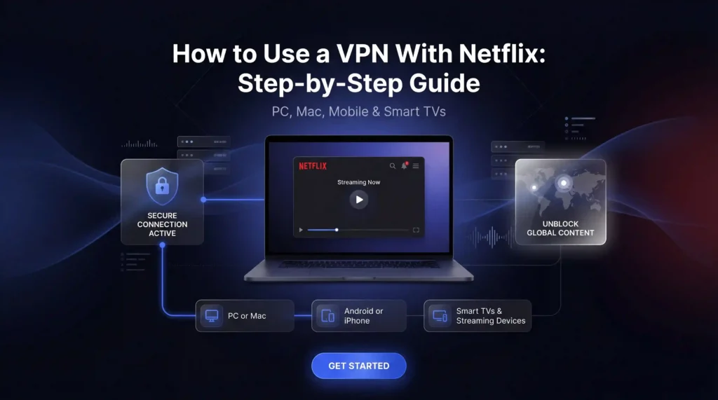 PC、Mac、モバイル、スマートTVデバイスでNetflixに最適なメルを使用する方法に関するステップバイステップガイド