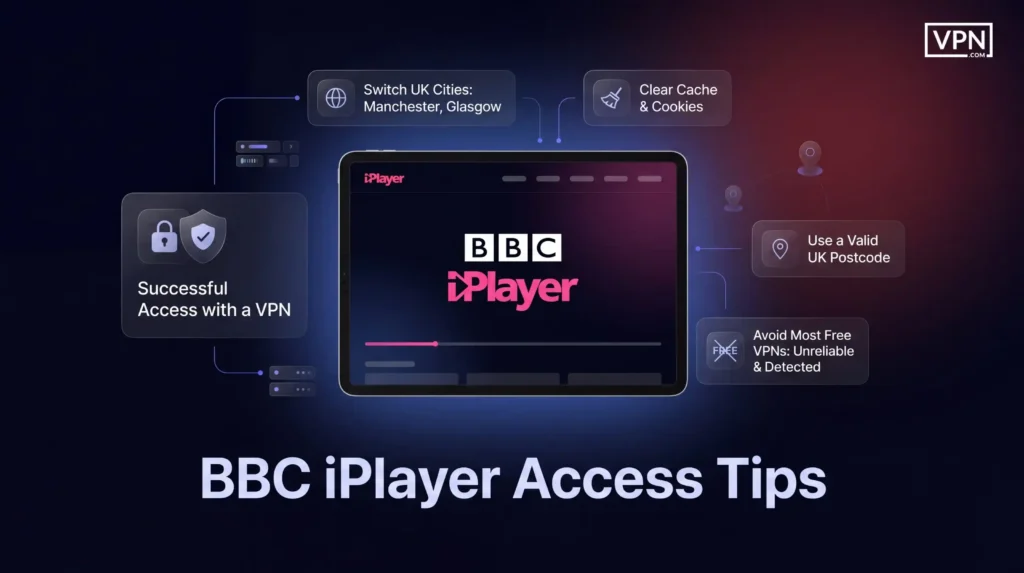 Tips til adgang til BBC iPlayer, herunder navigation og tilgængelighedsfunktioner for forbedret brugeroplevelse