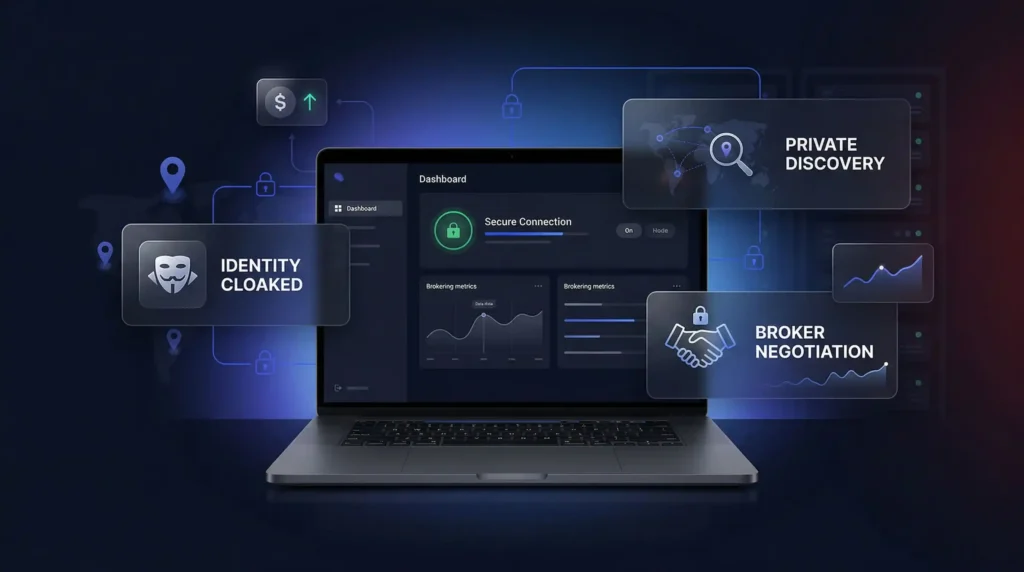 .com مقابل .xyz لوحة معلومات وسيط النطاق يظهر حماية الهوية المخفية حماية المشتري اكتشاف خاص وميزات التفاوض بروكر للاستحواذ على النطاقات المميزة