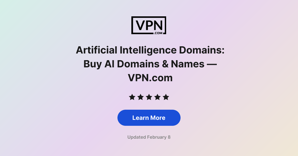 Artificial Intelligence Domains: Buy AI Domains & Names — VPN.com