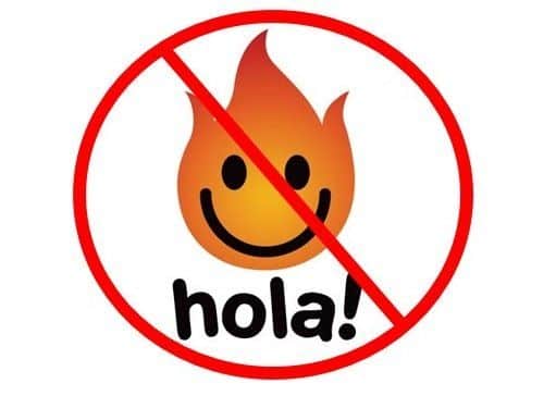 Don't gebruik van hola! VPN