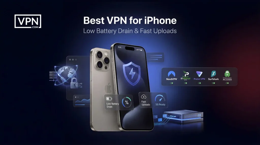 Best VPN for iPhone With Low Battery Drain and Fast Uploads