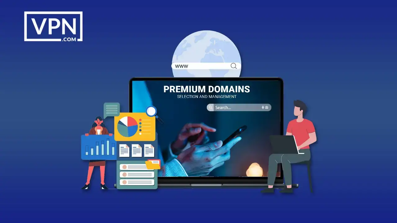 A Comprehensive Guide to Premium Domains Selection and Management a laptop with a screen showing a hand on it showing Guide to Premium Domains Selection and Management