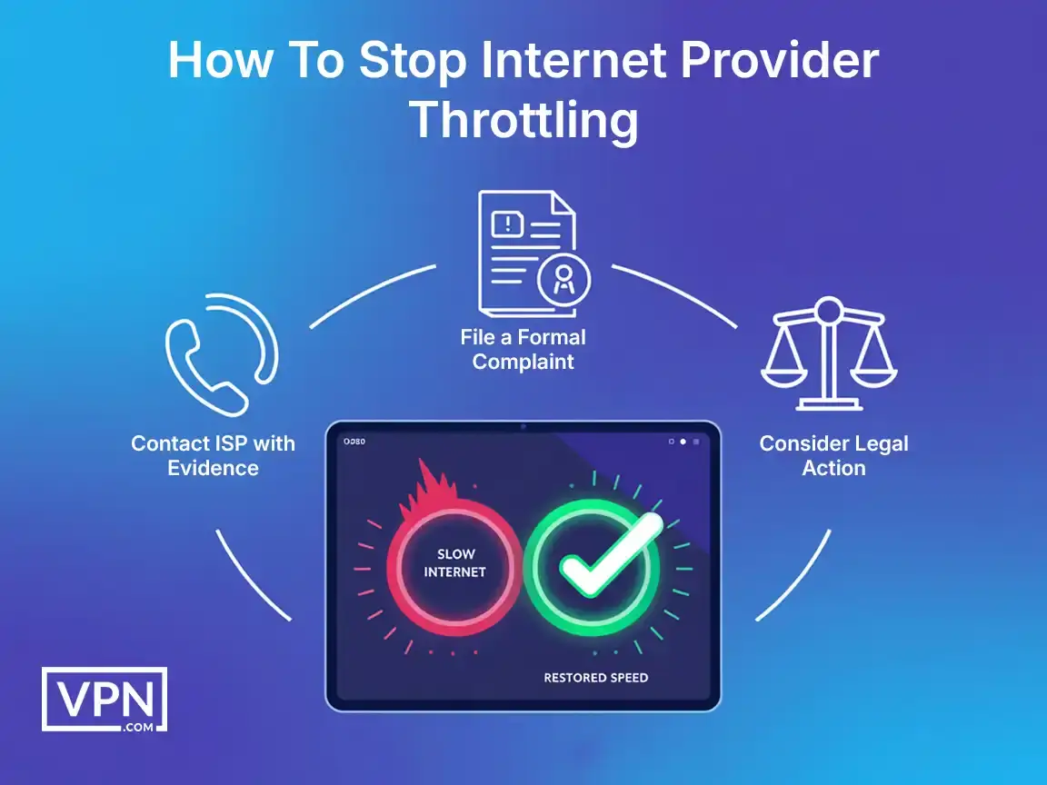 How To Stop Internet Provider Throttling or How to Fix ISP Throttling Steps to stop internet throttling by contacting your ISP, filing complaints, or considering legal action