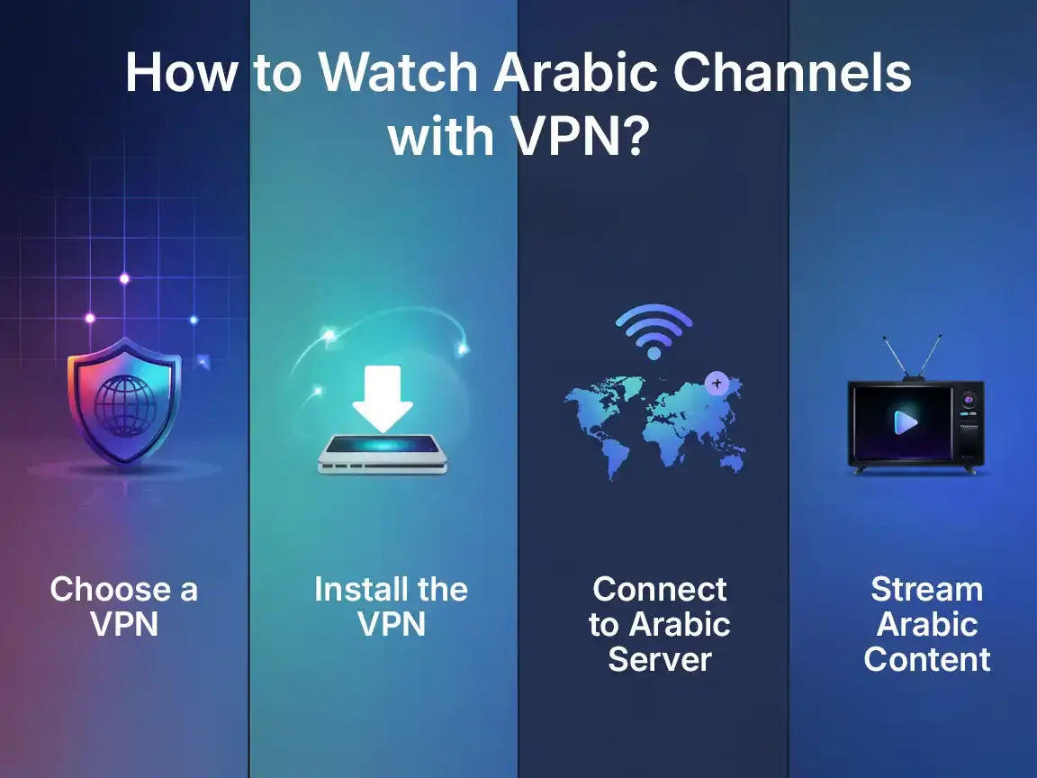 Steps to watch Arabic channels using an Arabic VPN