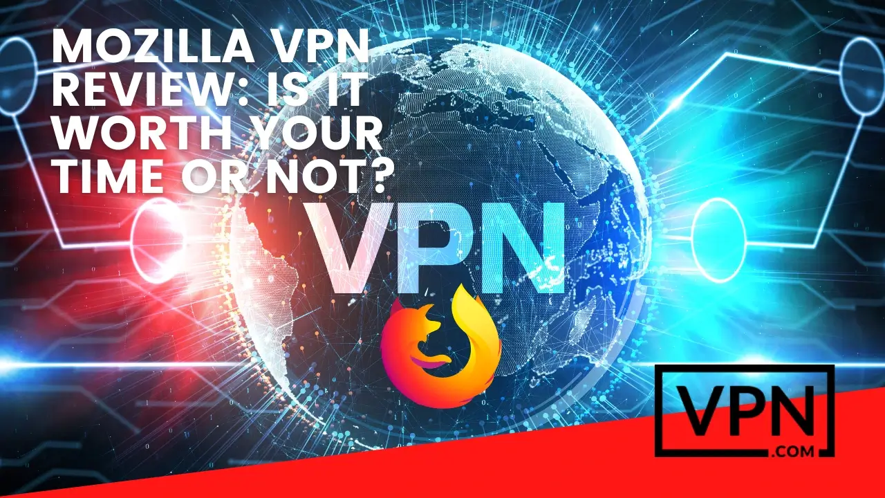 The text in the image says, Mozilla VPN review, is it worth your time or not