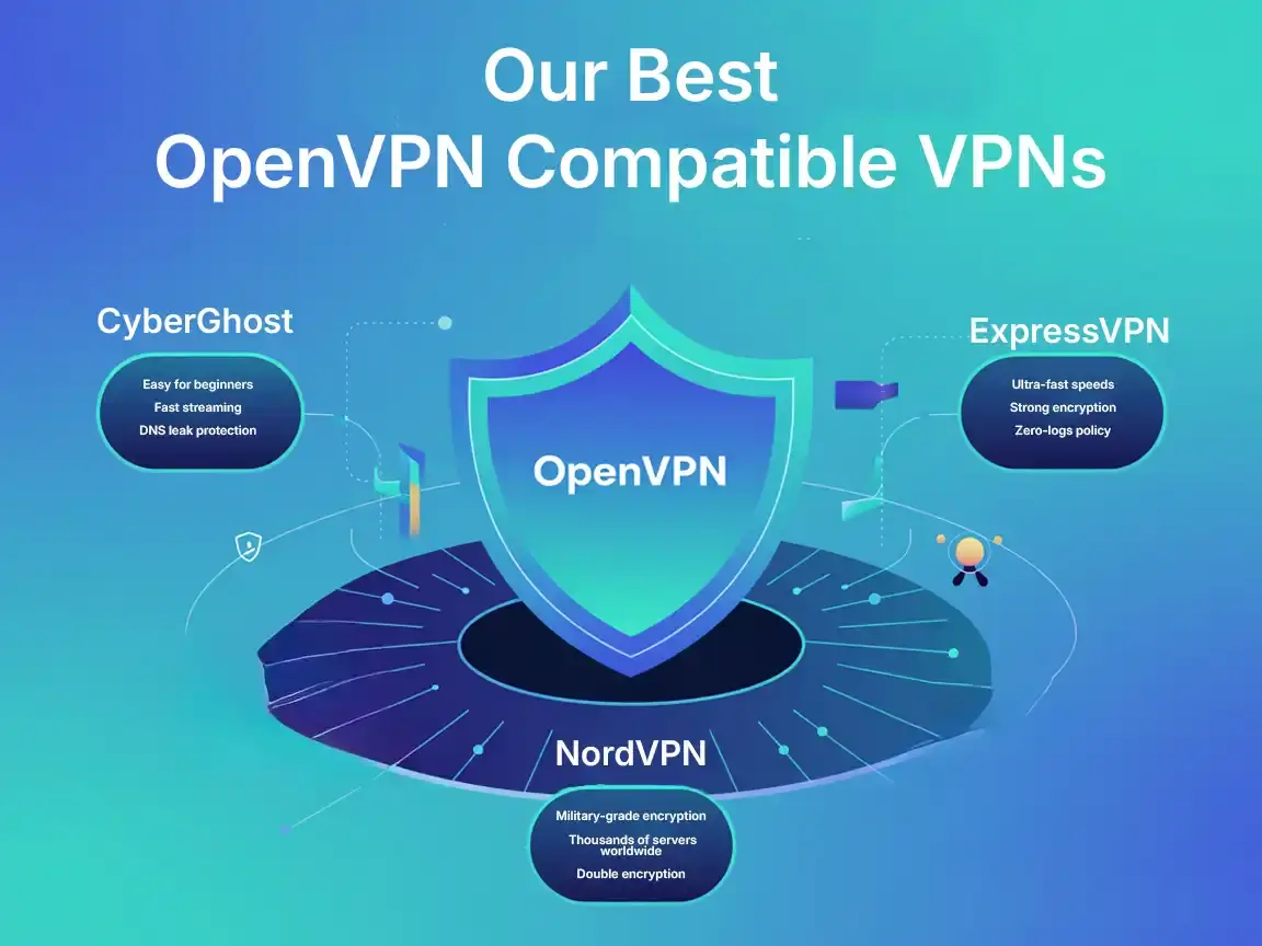 Top-rated VPN for OpenVPN options like NordVPN, CyberGhost, and ExpressVPN