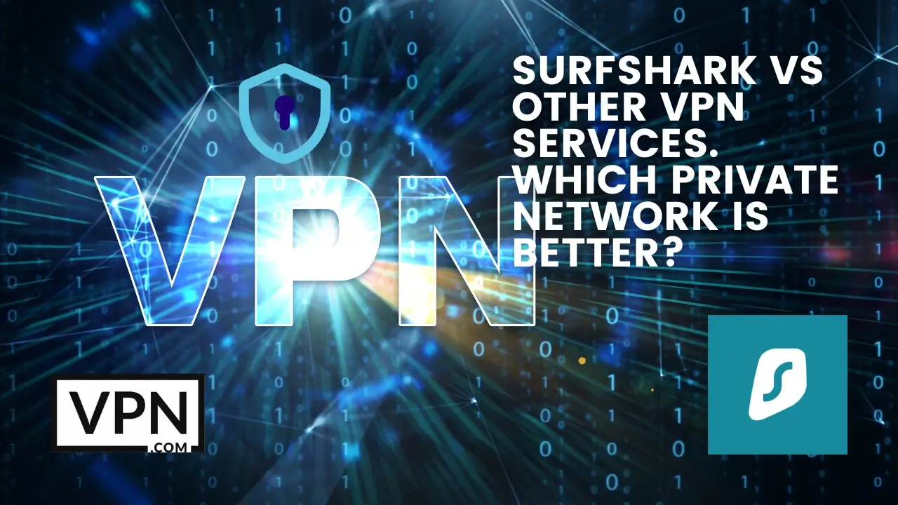 The text in the image says, Surfshark vs other VPN which one private network is better