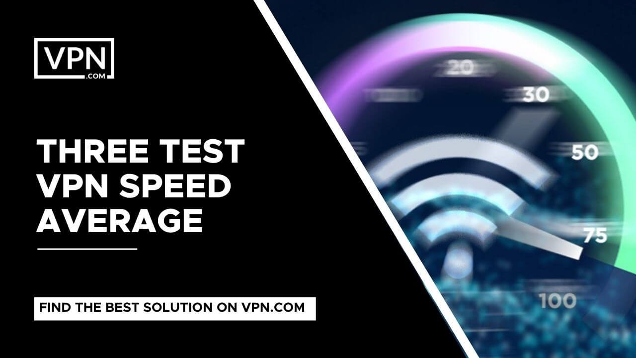 Gennemsnitlig VPN-hastighed i tre test.
