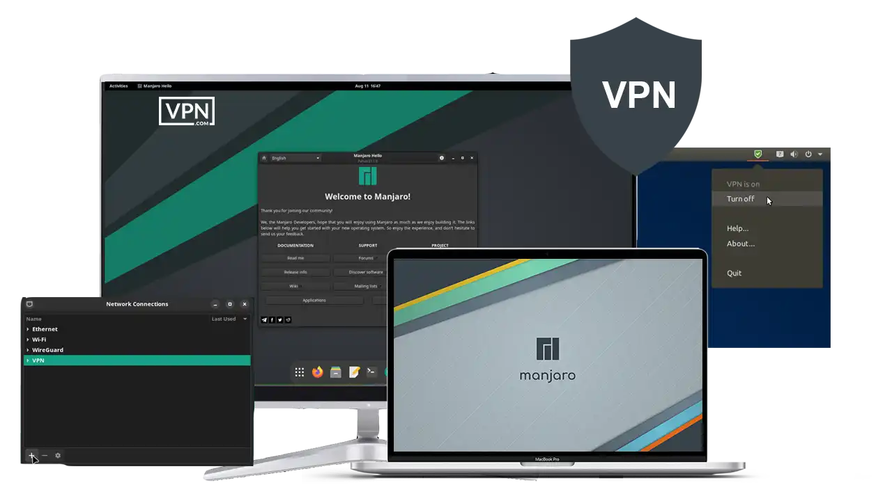 VPN Providers that Support Manjaro Distribution Manjaro distribution compatible VPNs with WireGuard and network connections