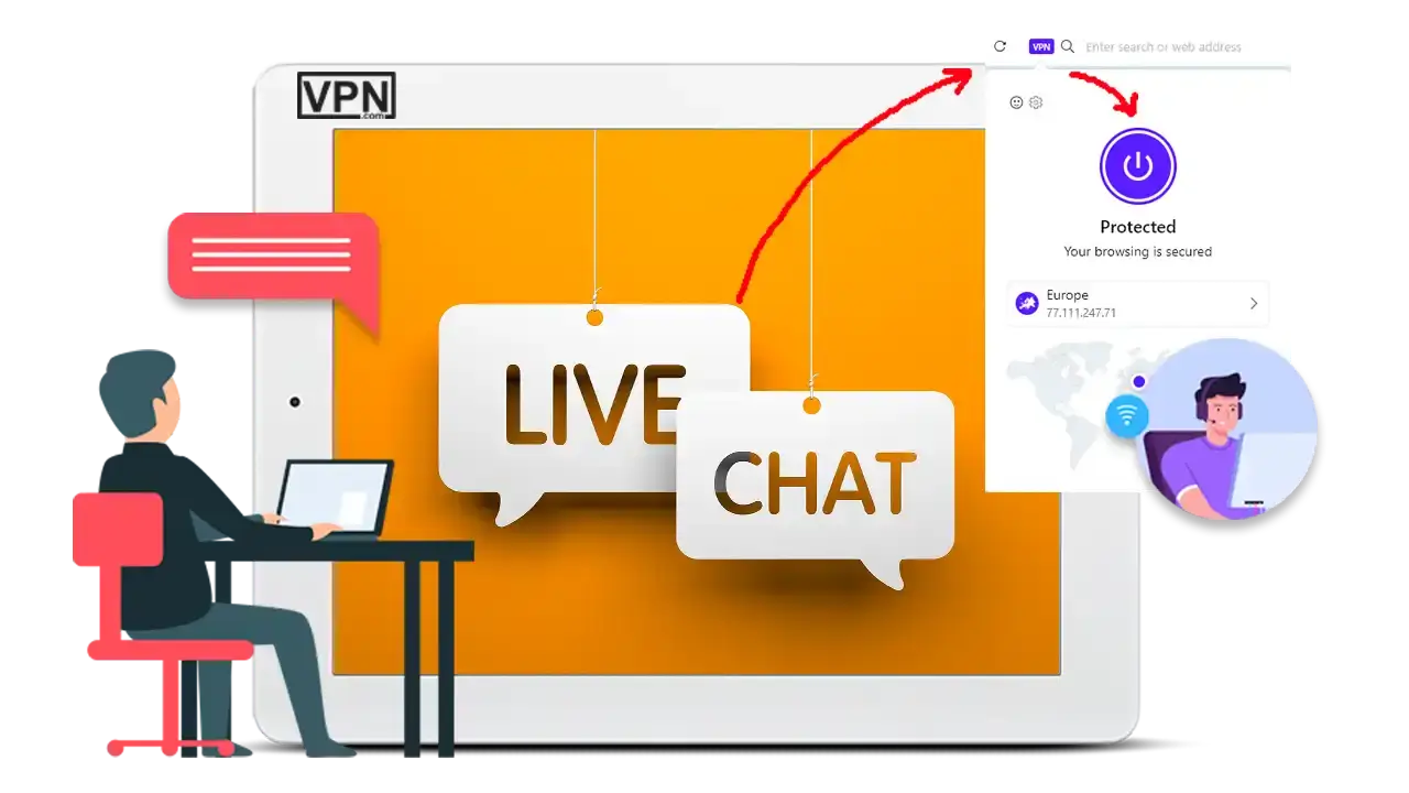 VPNs That Offer Live Chat Support Live chat support for VPN users including various VPN logos
