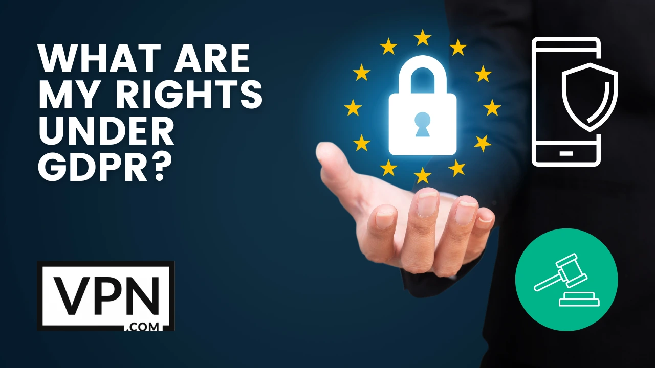 The Text in the image is Saying, what are my rights under GDPR