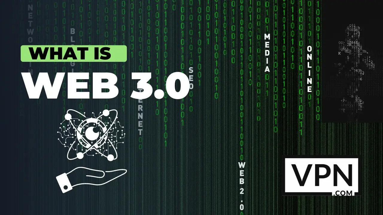 What Is Web 3.0 Coding type background with text "What is Web 3.0?"