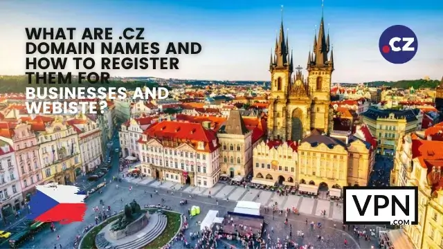 The text says, what are .cz domain names and how to register them for website and business