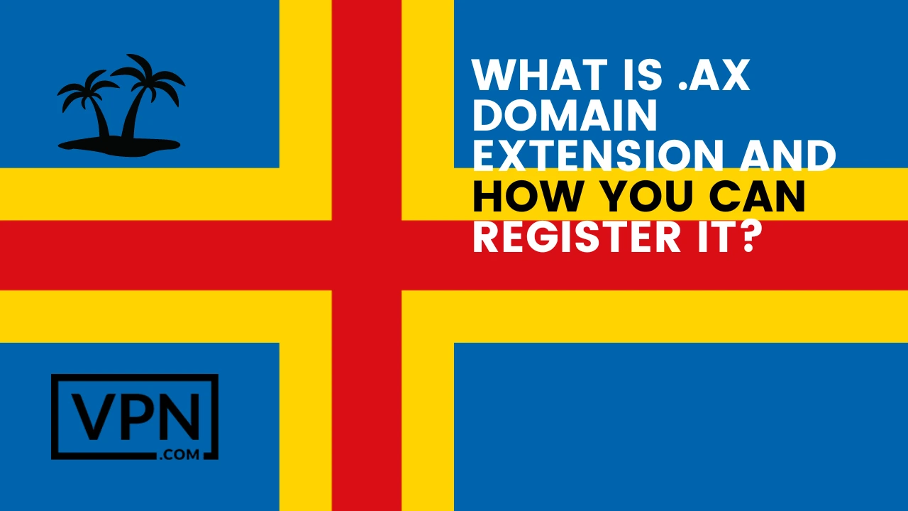 The text says, what is .ax domain extension and how you can register it