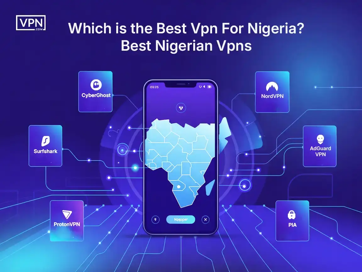 Which is the Best Vpn For Nigeria Best Nigerian Vpn Top vpn for nigeria providers including NordVPN, CyberGhost, Surfshark, ProtonVPN, and PIA highlighted
