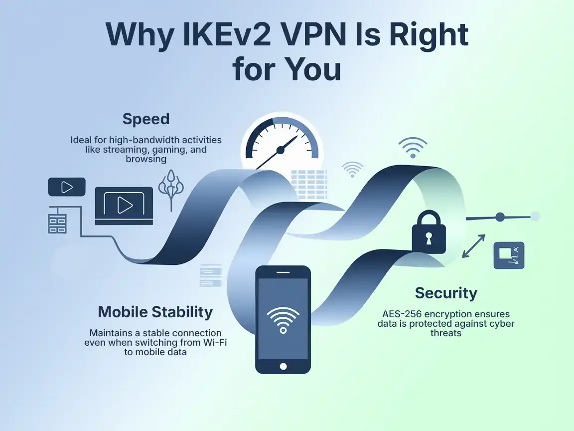 Why IKEv2 VPN Is Right for You Why IKEv2 VPN is ideal for speed, mobile stability, and strong security
