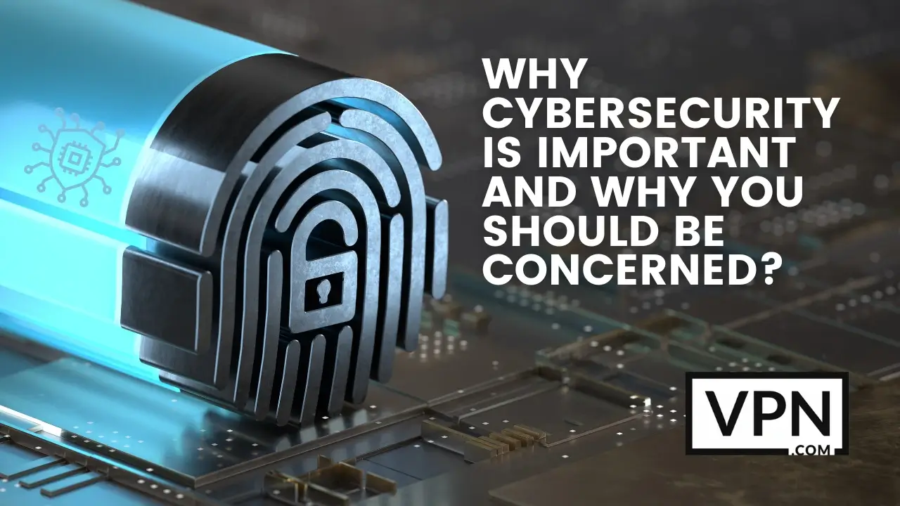 The text in the image says, why cybersecurity is important and why you should be concerned