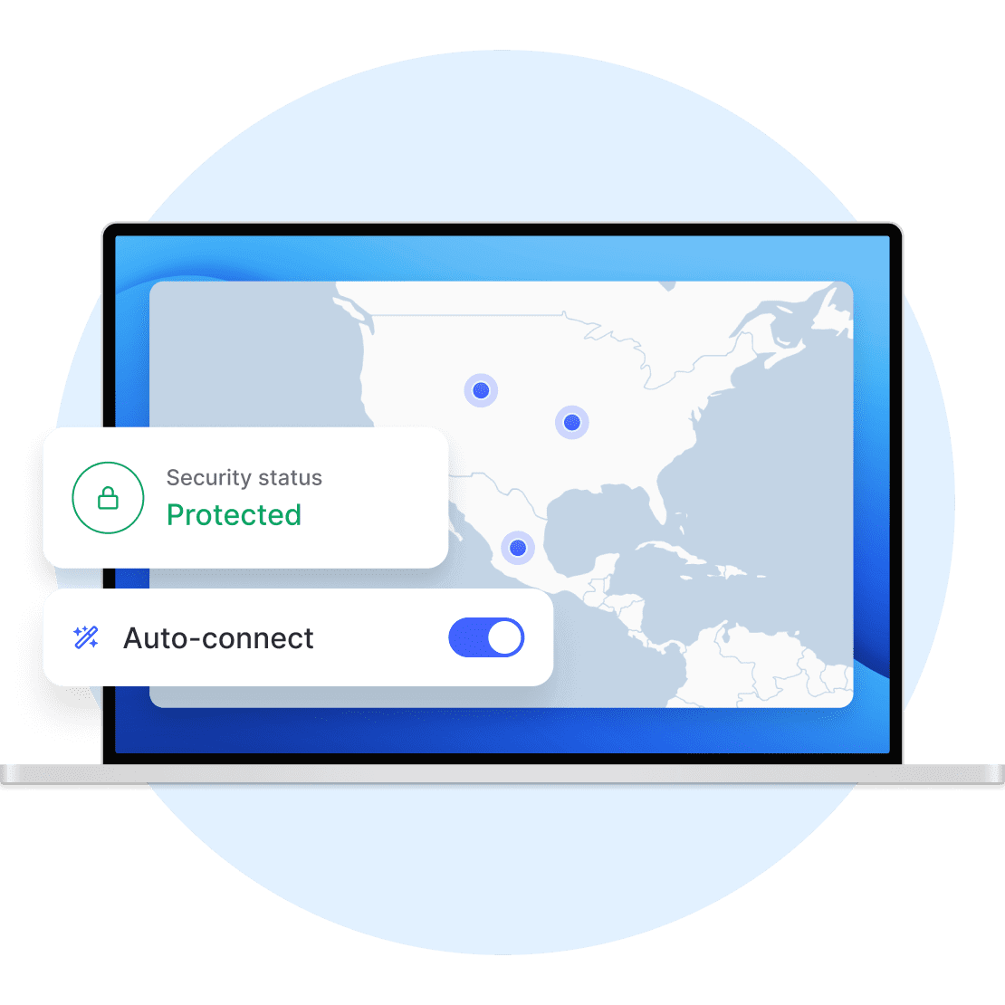 Animated gif displaying how a VPN creates a secure tunnel for your Internet data to pass through.