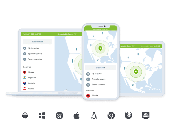 NordVPN app on a suite of devices