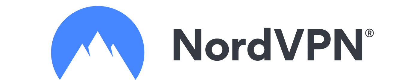 Logo nordvpn w układzie poziomym