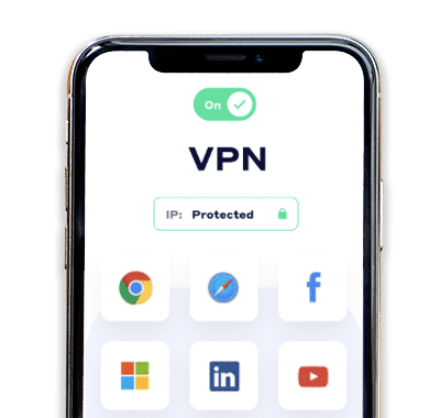 Telefon skyddad med VPN