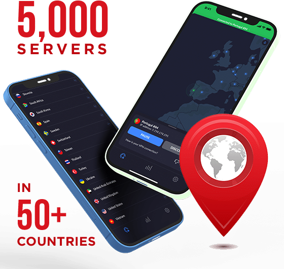 Premium VPN hat Zugang zu 5.000 Servern in über 50 Ländern.