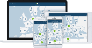 Graphic of NordVPN on an array of devices.