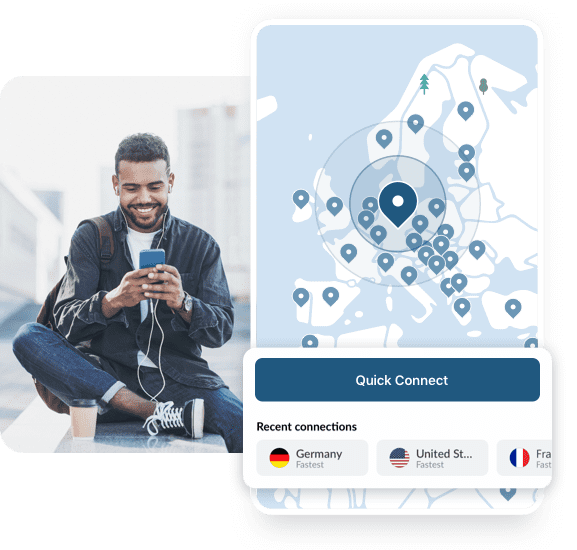 The quick-connect feature on NordVPN