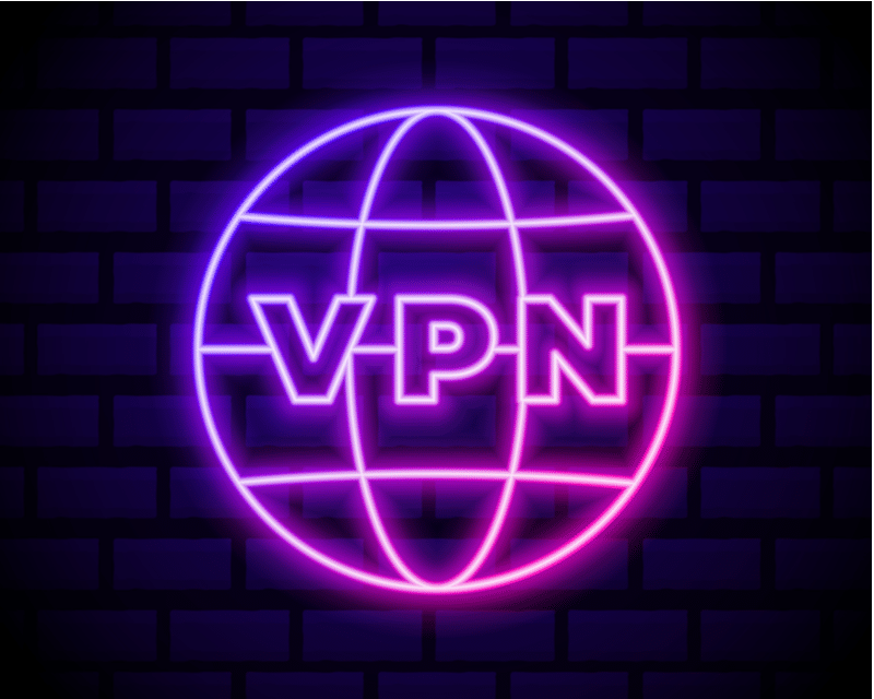 Neon sign reading - VPN